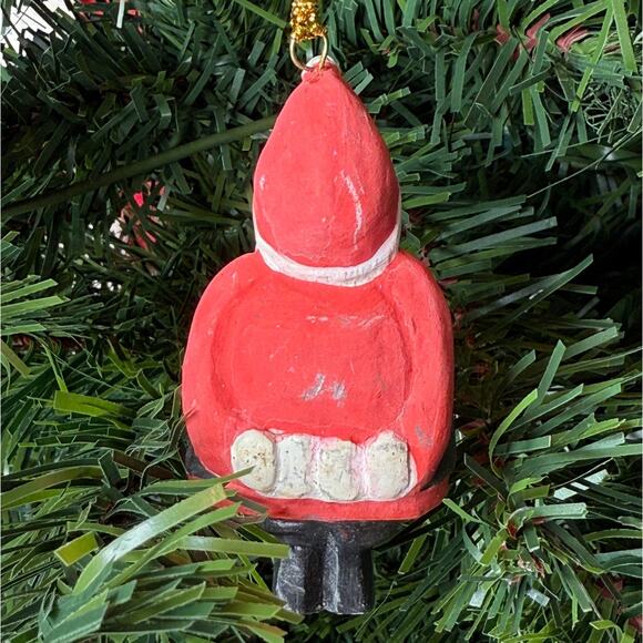 Wooden Santa Ornament Red Suit Santa Ornament - Picture 2 of 2